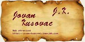 Jovan Kusovac vizit kartica